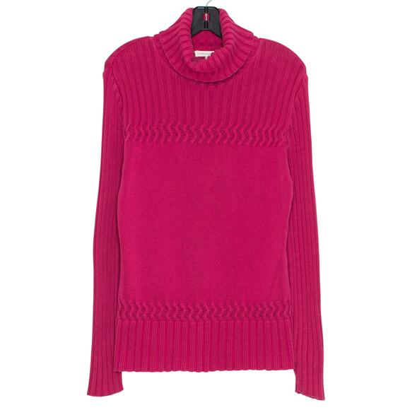 Coldwater Creek Sweaters - Coldwater Creek Sweater Turtleneck Y2K Preppy Coquette Cottage 90s Pink Small